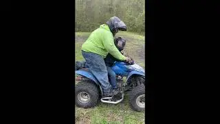 Wheelie fun with the little man