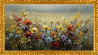 Vintage European Floral Art 🌼 Calm Impressionist Oil Paintings | 4K TV Screensaver