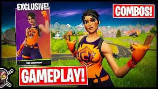 THE CHAMPION *NEW* Exclusive Skin | Gameplay + Combos! Before You Buy (Fortnite Battle Royale)
