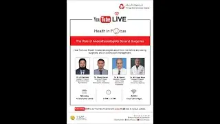 YouTube LIVE - Role of Anaesthesia in Pain Management