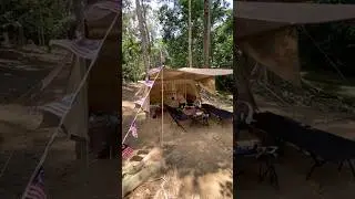 Simple tent tour setup khemah Payung.camp Village L+ Auto #mykhalishjourney