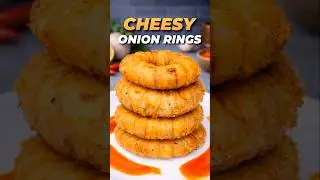 Cheesy Onion Rings | Cooking Series #shorts