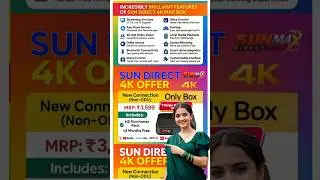 sun direct 4k box only offer telugu #shortsfeed  sun direct 4k set top box telugu