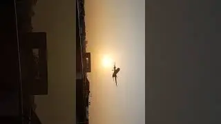 Aeroplane from terrace #flight #sky