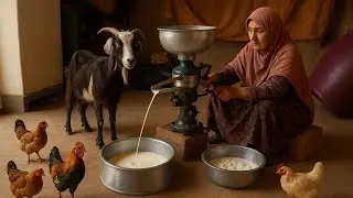 Traditional Milk Cream Separation in the Village | Malaar Making by Hand