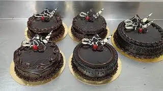 Chocolate truffle cake design half kg round live video 