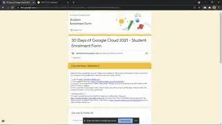 30 Days of Google Cloud Program - Registration Form Filling