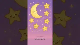Color This Sleepy Moon & Stars 🌙✨ | Calming Coloring Page for Kids #Shorts