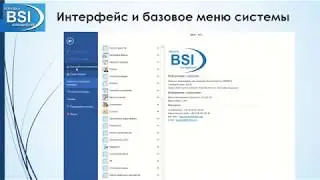 Знакомство с BSI: интерфейс системы, начало работы в системе BSI.