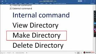 #DIR #MD #RD Command describe in this video