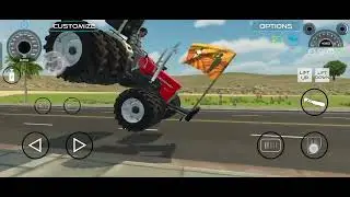 Swaraj tractor with big tyres Indian Vehicle Simulation 3d game 