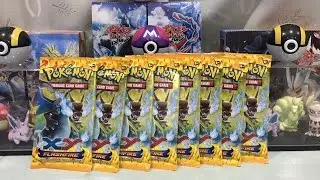 Opening Pokemon Booster Pack #048 - 8 Flashfire 'M Charizard X Art' Packs!