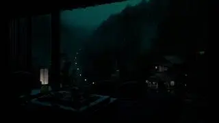 Deep Mountain Rainfall by a Quiet Cabin 🌧 | Dark Bedroom Rain Sounds for Sleep & Stress Relief