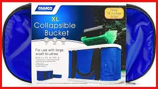 Camco XL Collapsible Wash Bucket With 5 Gallon Capacity For Easy Cleaning Anywhere