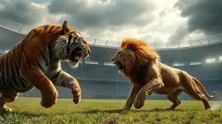 Epic Tiger vs Lion Battle | Tiger Zone AI | Magical Jungle Showdown | Animated Action | Hindi Dubbed