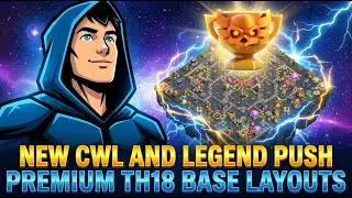 New CWL + Legend PUSH TH18 Bases | 10 OP Anti Thrower Base Links for 1 Star Defenses