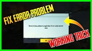 How to fix error restricted area code in pubg mobile??