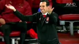 I Si Emery crazy celebration and funny moments at Arsenal 2018