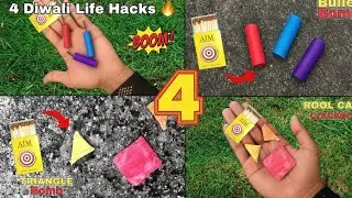 4 Crazy Homemade Diwali Crackers! 🔥 DIY Bullet Bomb Life Hacks