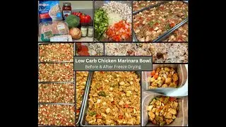 Freeze Dried Food - Lower Carb Chicken Marinara Bowl - Before & After FD