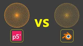 Create same shape using two different concept | p5.js and Blender