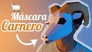 Cómo hacer una Máscara de Carnero (Oveja) con Cartulinas - Momuscraft