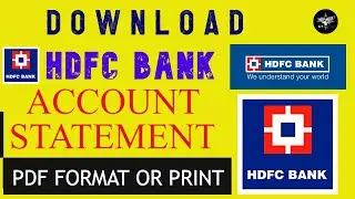 How to Download HDFC Bank (Account/transactions) Statement in PDF Format || by kingfisher