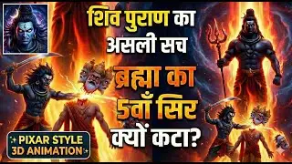 शिव जी ने ब्रह्मा का 5वां सिर क्यों काटा? 😱 Kaal Bhairav Birth Story | 3D Animation