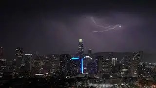 Dramatic Lightning Crosses San Francisco Skyline