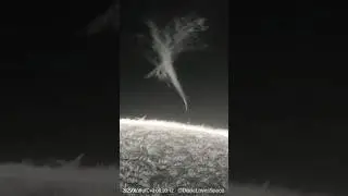 Huge Plasma Tornado on the Sun! Captured Through My Telescope #astronomy #space #sun
