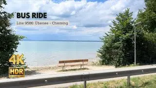 A Scenic Bus Ride through &Uuml;bersee, Chieming - Relaxing Jazz Music - 4K HDR