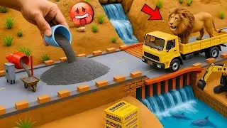Mini Truck Se Cement Bridge Construction 😱 | DIY Mini Construction Project | Engineering Model 