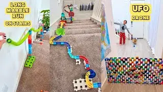 SATISFYING VTECH MARBLE RUSH ON STAIRS / UFO DRONE + DOMINOES  @timothyspreciousmoments ​