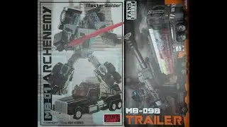 Unofficial Transformers Masterpiece Fanshobby MB-01 Archenemy/Biack Convoy/Scourge vs MB-09B Trailer