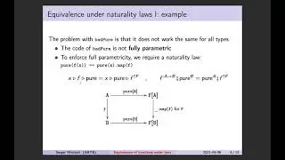 Functional programming, hors série. Equivalence of typeclass methods under laws