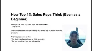 The Psychology Behind Top 1% Sales Performance