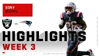 Sony Michel Runs Through Raiders | NFL 2020 Highlights