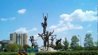 Time Lapse video of the  Musica statue Buddy Killen Circle roundabout