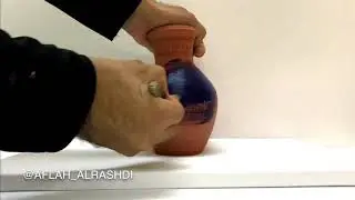 رسم على الفخار ابداع😍👌🏻 جميل جداً🎨