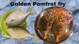 Golden Pomfret fry [ whole fish fry in easy way] @Suntosnow-i3l