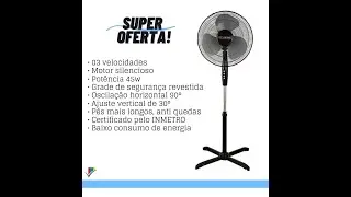 [DIY] Montagem Ventilador De Ch&atilde;o HouseLux Coluna Ajust&aacute;vel C/ 3 P&aacute;s - 127v