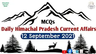 12 September 2021 Himachal Pradesh Current Affairs Daily HP Current Affairs@HIMACHALSUCCESSBOOK