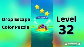Drop Escape Level 32 Walkthrough 🧩🚪 | Color Puzzle Solutions | Solutionguruji