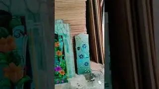 all design glass flower design stone design #painting #art #
