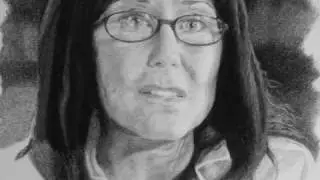 Drawing, Laura Roslin (Mary McDonnell) Battlestar Galactica - espacenegative