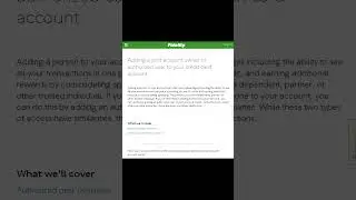 Fidelity | Adding a joint account owner or authorized user to your credit card account#finance