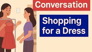 🛍️ English Conversation | Shopping for a Dress | Simple Dialogue for English Learners