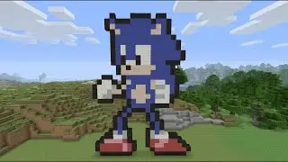 Minecraft Pixel Art - Sonic The Hedgehog
