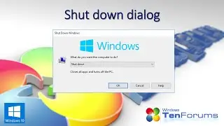Windows 10 - Create a Shut down dialog shortcut