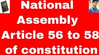 national assembly article 56 to 58 of constitution of pakistan 1973 in urdu and hindi